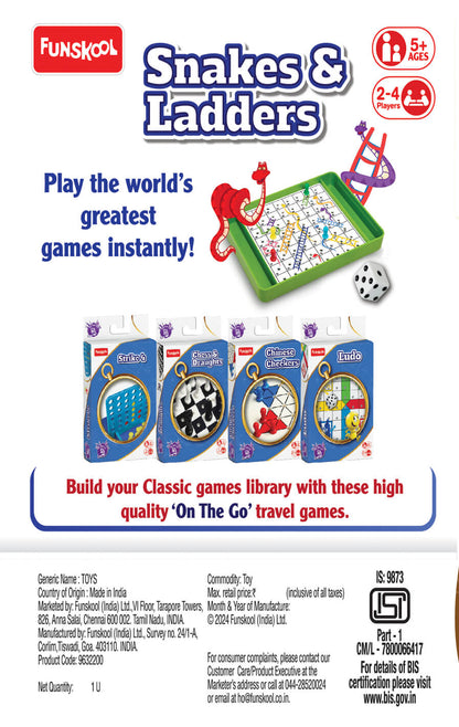 Funskool Travel Snakes and Ladders - Mamadada
