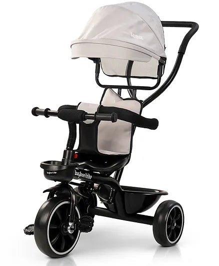 Baybee Mario Sportz Trikes Tricycle for Kids with Parental Adjust Push Handle, Canopy, Rubber Wheels & Storage - Mamadada