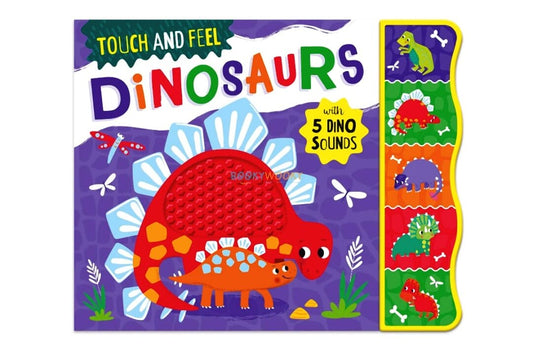 Touch and Feel Dinosaurs with 5 Dino Sounds-Shree books