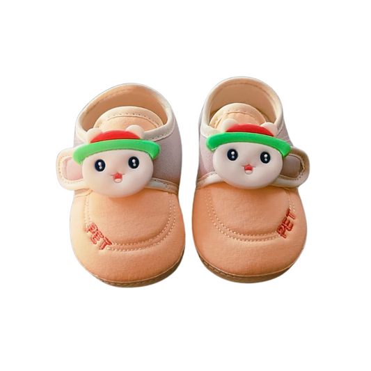 LH-PEACH RABBIT BOOTIES