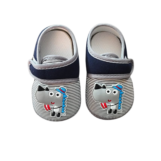 LH-NAVY DINO BOOTIES