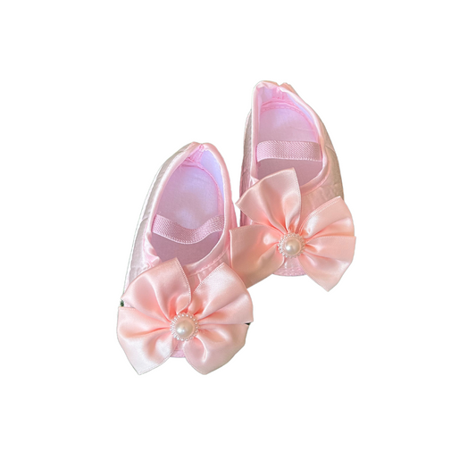 LH B.PINK BOW BOOTIES