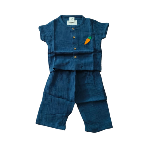 LH NAVY MUSLIN SET