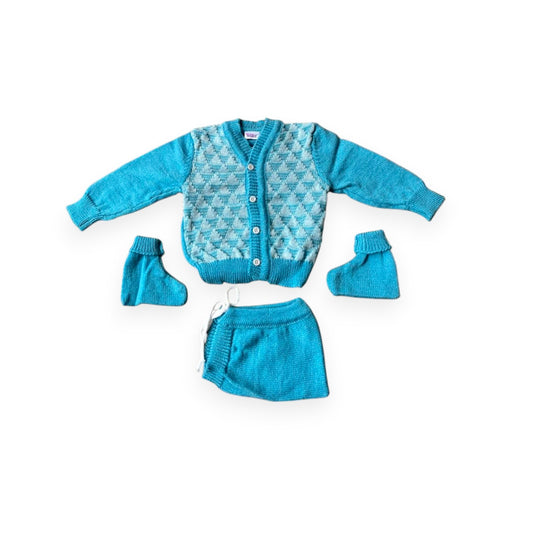 Sweater Cap/Mitton/Booties/ Sky Blue LA