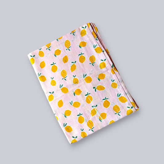 LEMON PRINT MUSLIN TOWEL 100X100