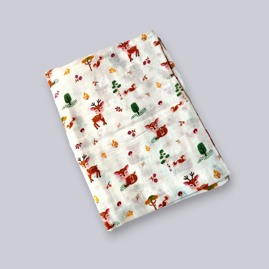 DEER MUSLIN TOWEL 100X100