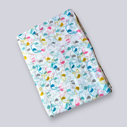 ELEPHANT MUSLIN TOWEL 100X100