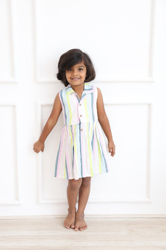 TIINY-MULTI COLLAR FROCK