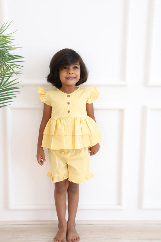 TIINY-YELLOW RUFFLE SET