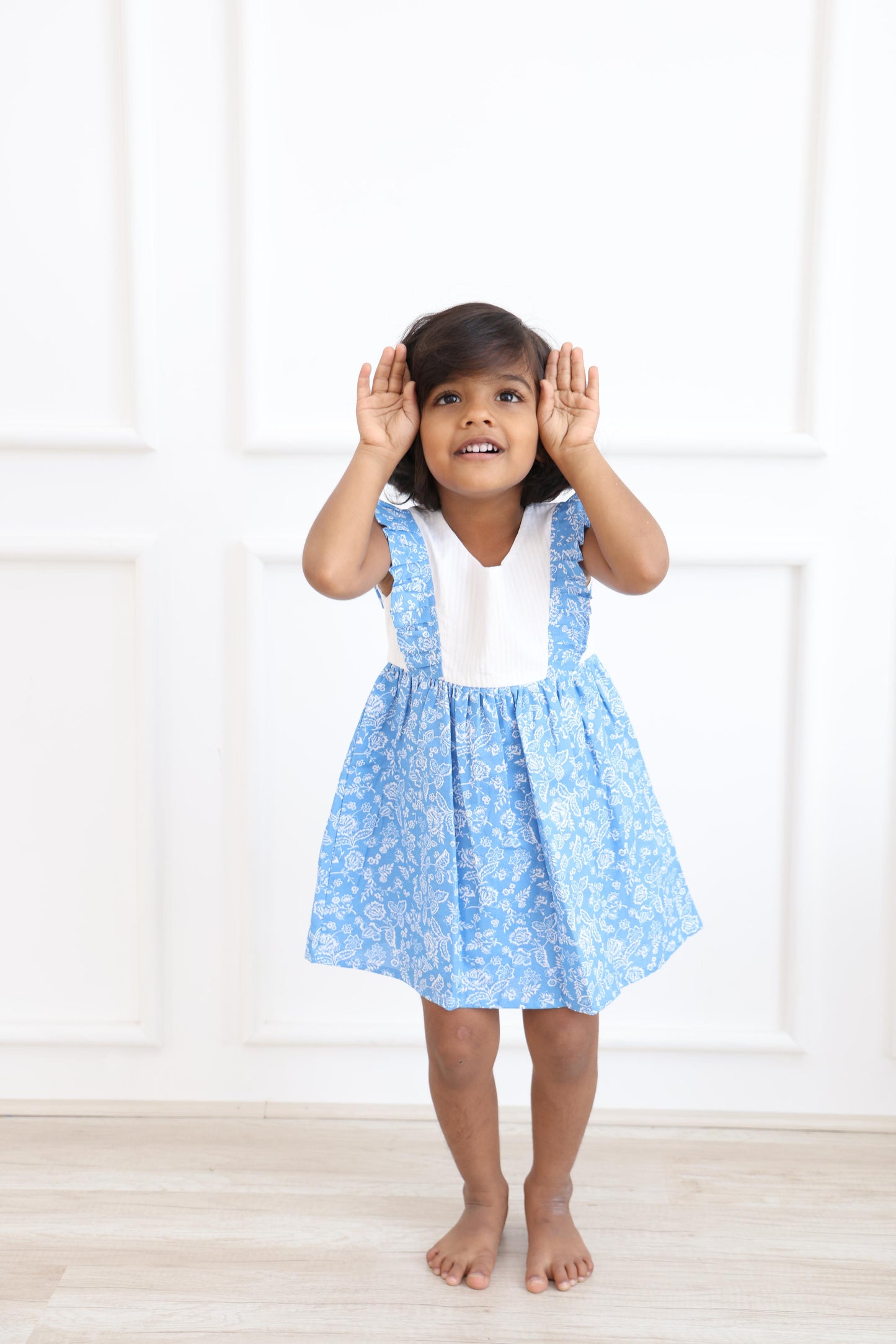 TIINY-WHITE&BLUE FROCK