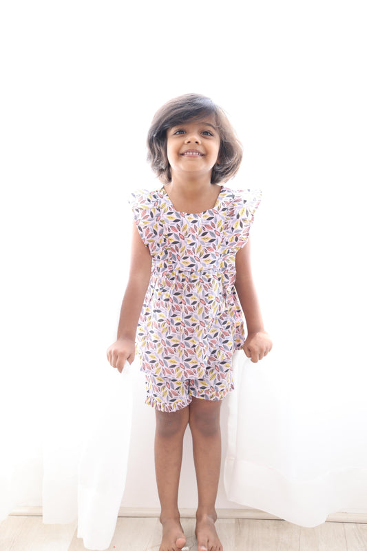TIINY-LEAF CORDS FROCK