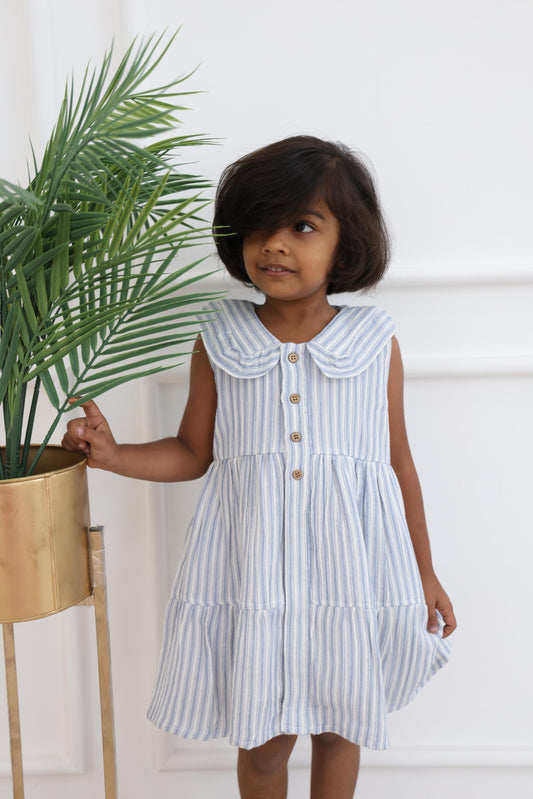 TIINY-BLUE STRIPES COLLAR