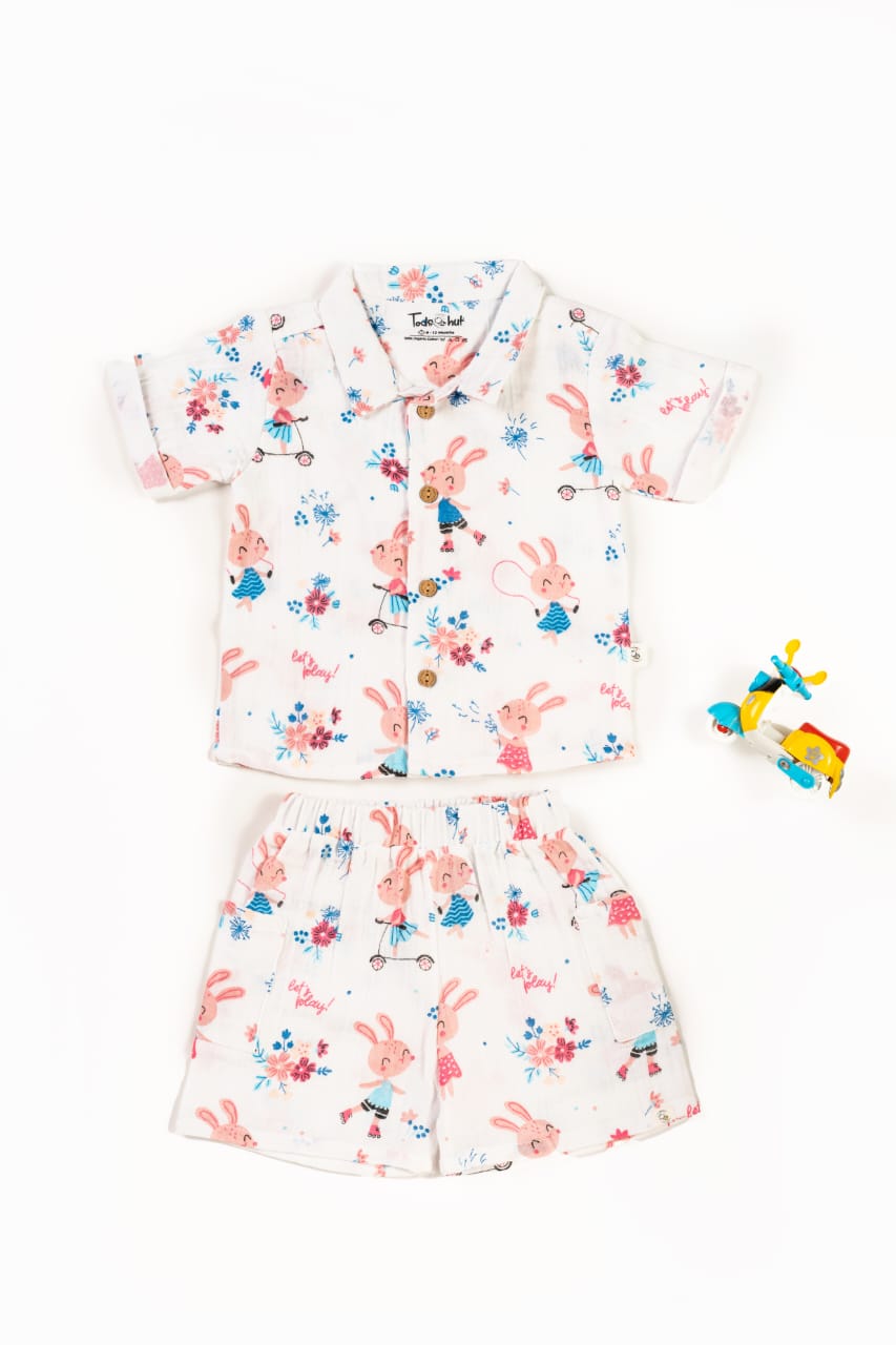 CRINKLED M.CUBAN COLLAR HS CO-ORDS SET
