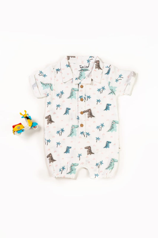 CRINKLED MUSLIN ROMPER HS