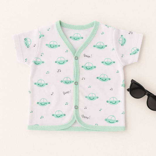 GREEN MUSICAL CAR PRINT