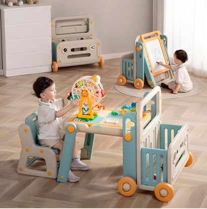 MAMA DADA - 4 in 1 Kid Multifunctional Activity Table with Large Storage for Kids