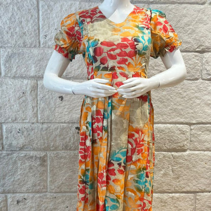 BW-ORANGE FEEDING KURTI