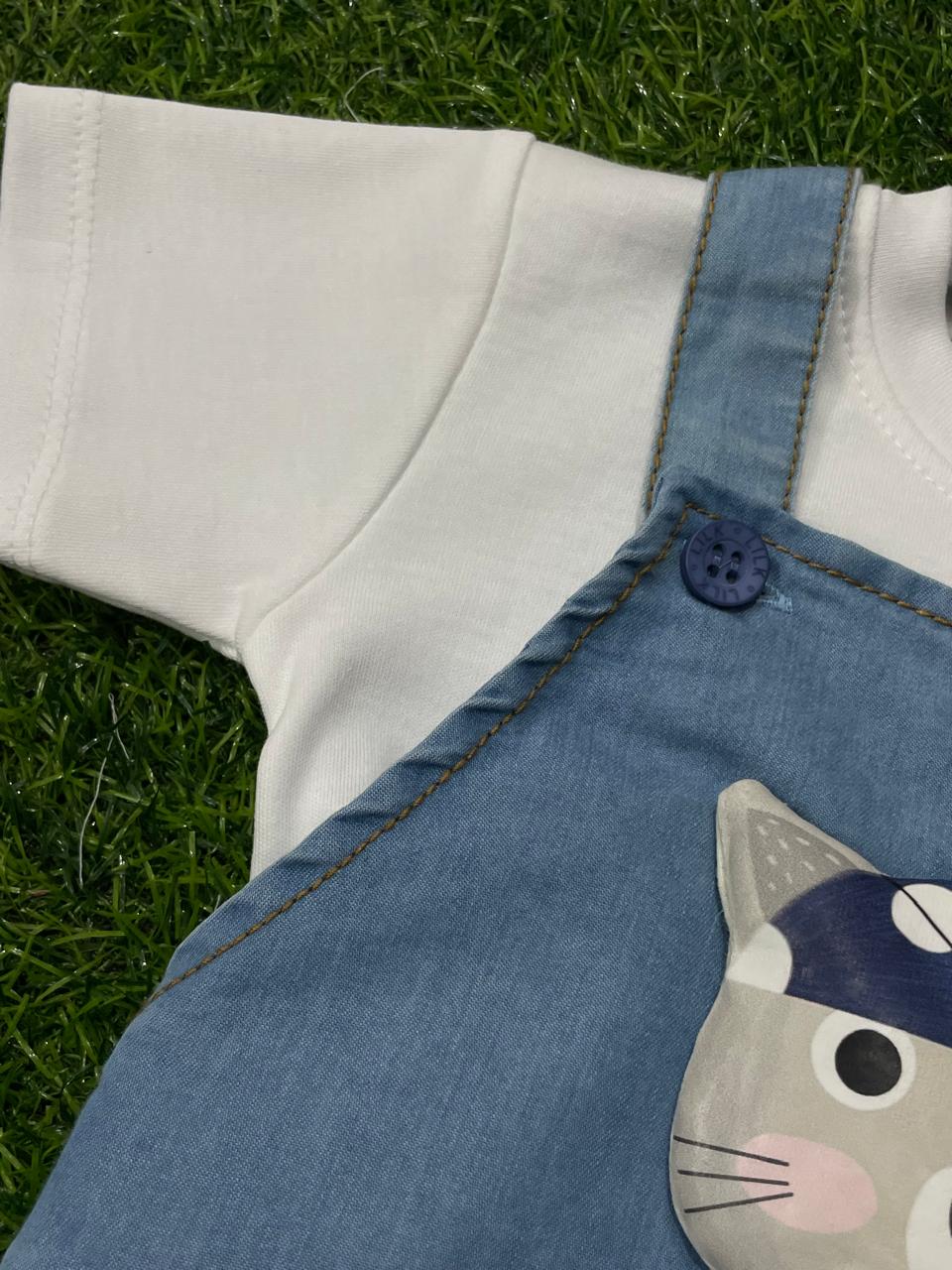 356-L.BLUE BOYS DUNGAREE SET