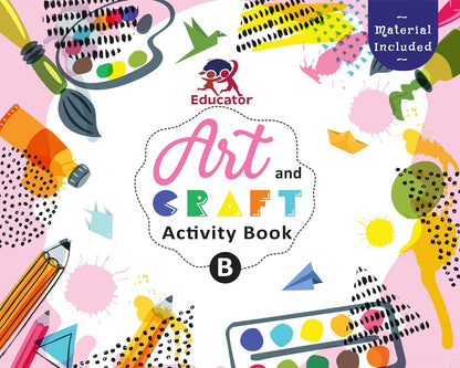 Pegasus - Art and Craft Activity Book B for 3-4 Year old kids with free craft material