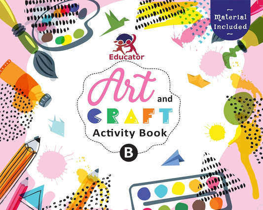 Pegasus - Art and Craft Activity Book B for 3-4 Year old kids with free craft material