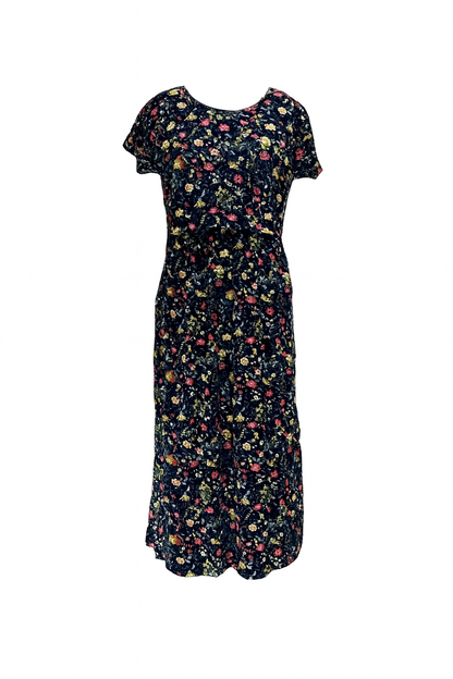 Floral Navy Feeding Maxi Dress