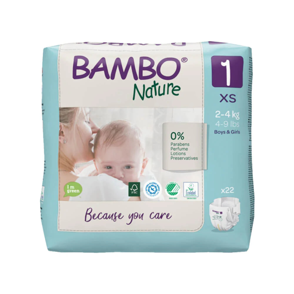 Bambo Nature Eco-Friendly Baby Diapers – Size 1 (XS)
