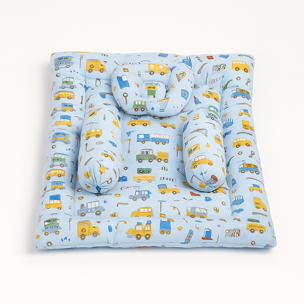 3-in-1 baby bedding set with mosquito net bed, bolster bed, and carry nest

