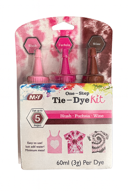 MY One-Step Tie-Dye Kit – Blush, Fuchsia & Wine (3 Colors)