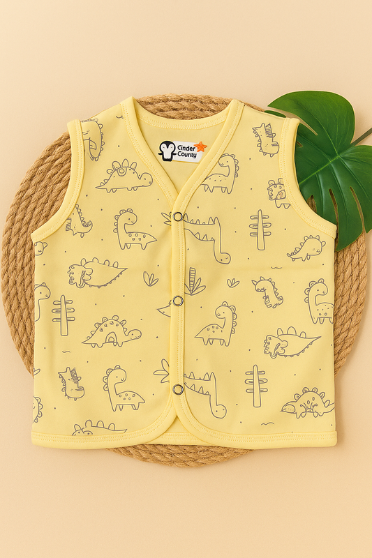 Yellow Dino Print Sleeveless