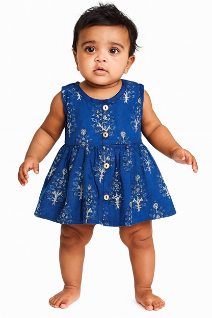 Indigo Blue Floral Dress