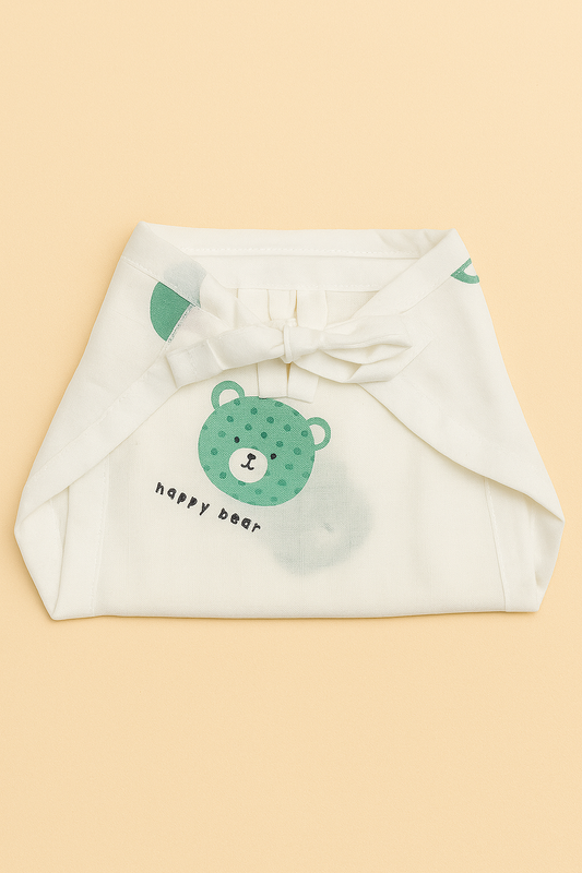 Happy Bear Muslin Nappy