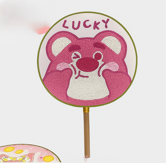 Lucky Bear Bead Art Fan