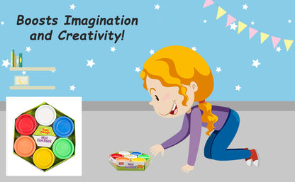 Funskool FunDough Mini Fun Pack – 6 Bright Colors - Mamadada