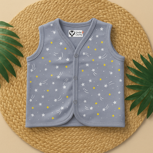 Grey Star Print Sleeveless