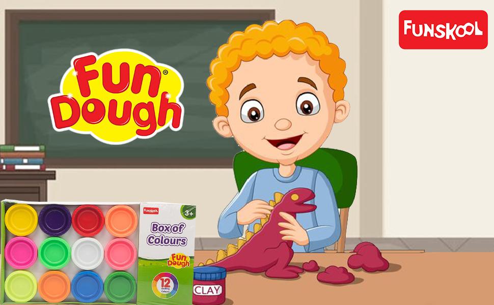 Funskool Box of Colours – 12 Bright Modelling Clays for Kids - Mamadada