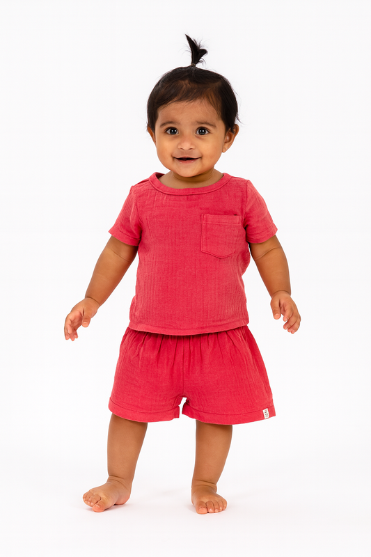 Coral Comfort Pocket Co-ord Set