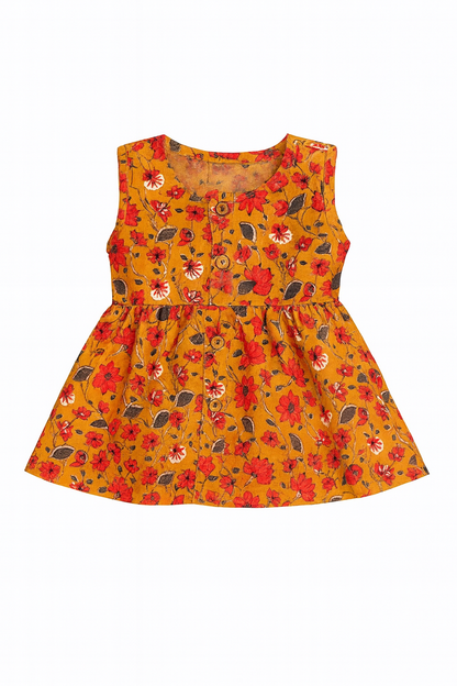 Mustard Floral Dress