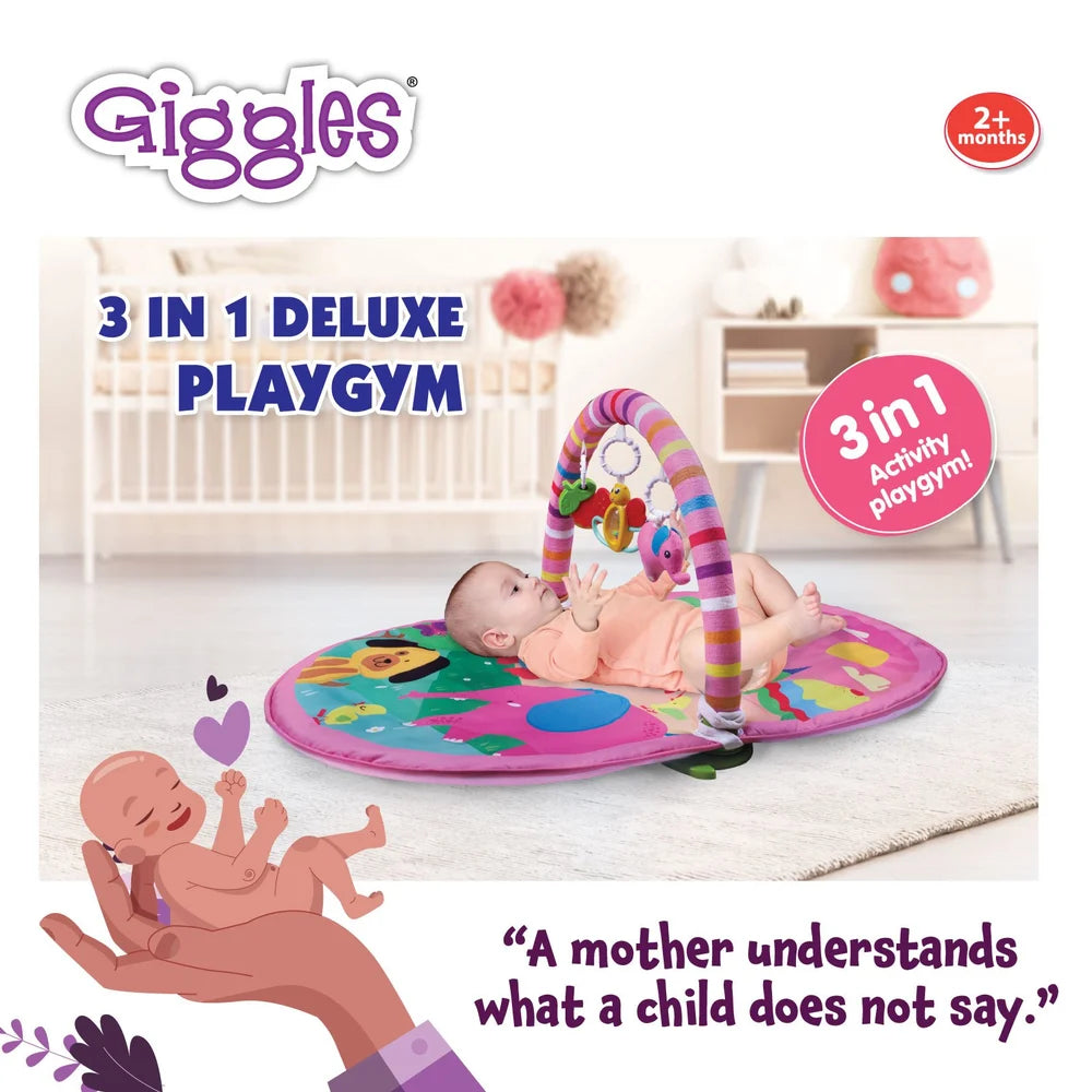 3IN 1 DELUXE PLAYGYM -PINK