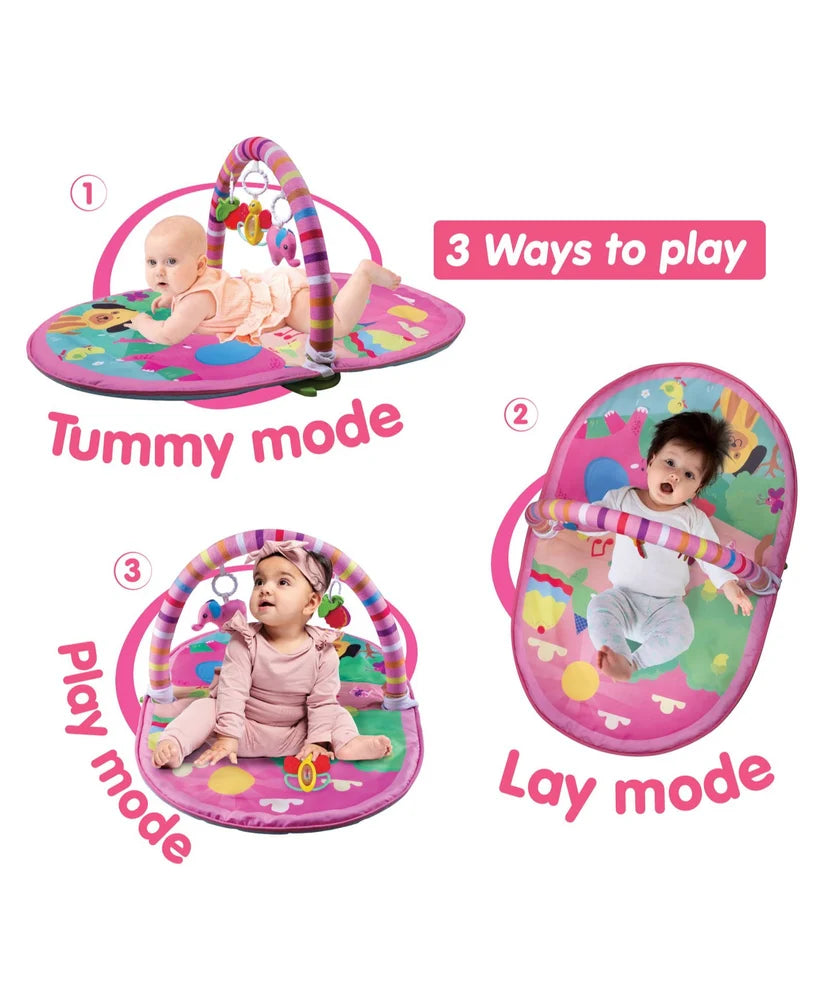 3IN 1 DELUXE PLAYGYM -PINK