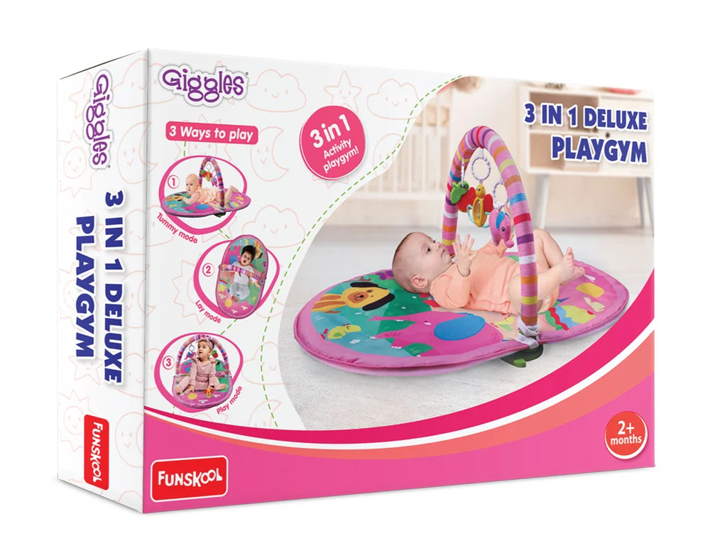 3IN 1 DELUXE PLAYGYM -PINK