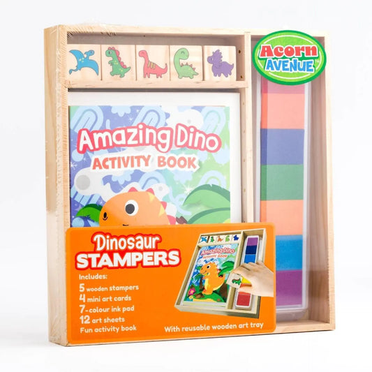 Bookoli - Wooden Dinosaurs Stampers Set