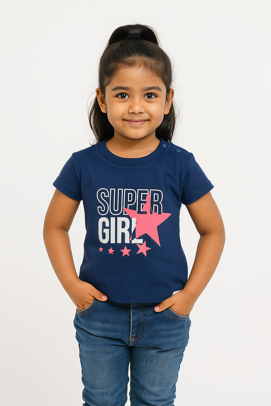 Navy Blue “Super Girl” T-shirt