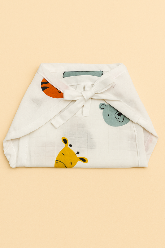 Safari Animal Muslin Nappy