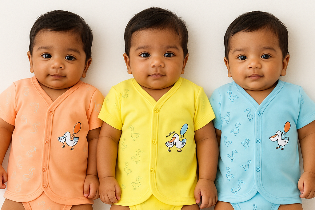 Duck Print Front-open Jabla (3-Pack)