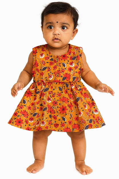 Mustard Floral Dress