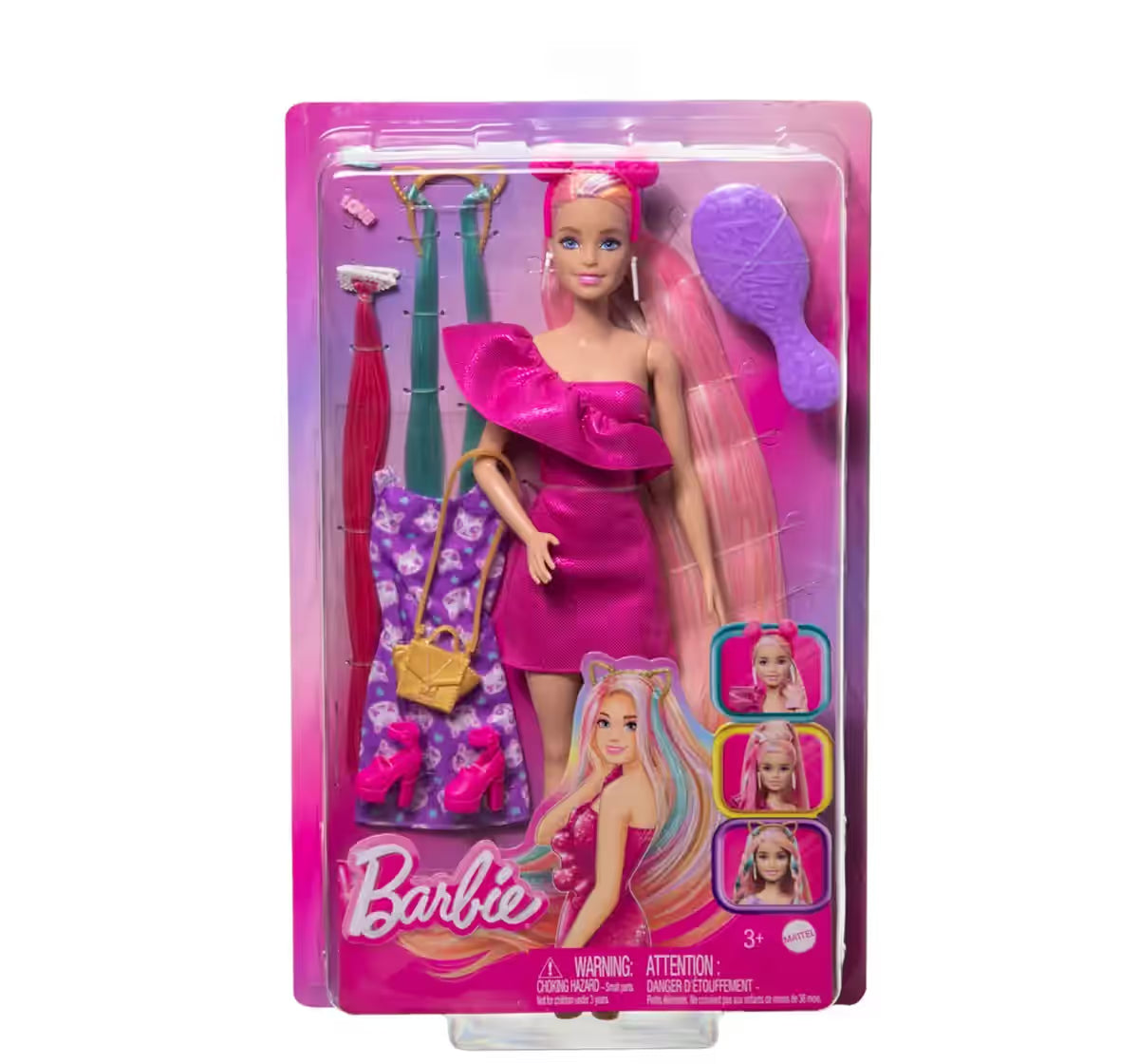 Barbie Totally Hair Doll, Assorted, 3Y+, Multicolour - Mamadada