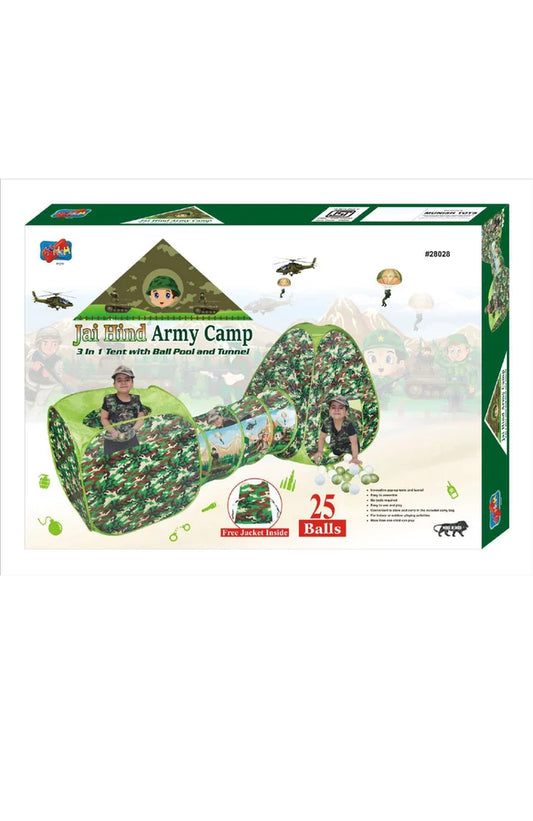 Jai hind army camp toy tunnel & tent - Balak
