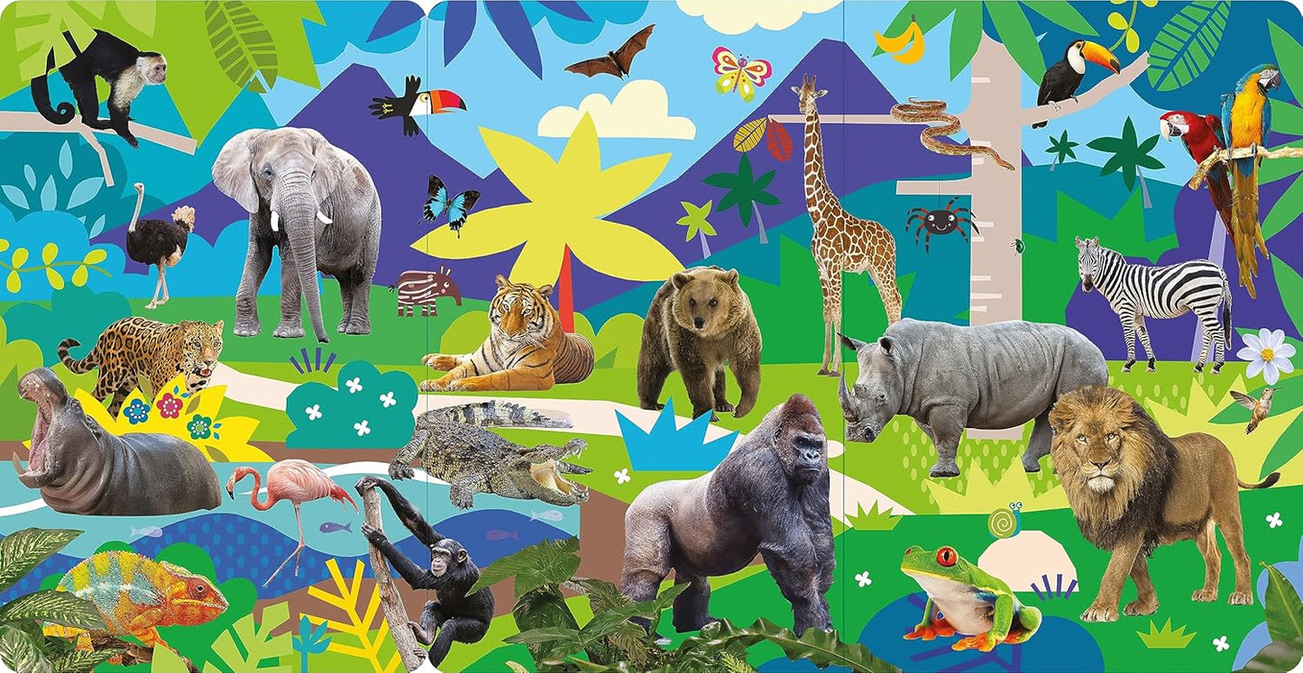Shree Books - 100 Button Look and Find Animal words and sounds