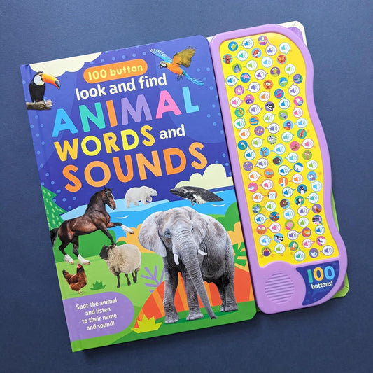 Shree Books - 100 Button Look and Find Animal words and sounds