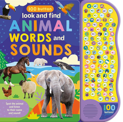 Shree Books - 100 Button Look and Find Animal words and sounds